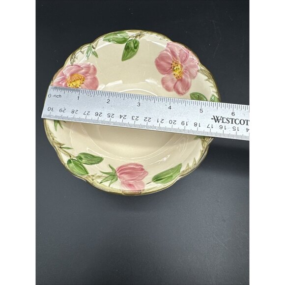 Vintage Franciscan Desert Rose 5.5” Berry Snack Cereal Bowl Set Of 4 EUC - Picture 3 of 4